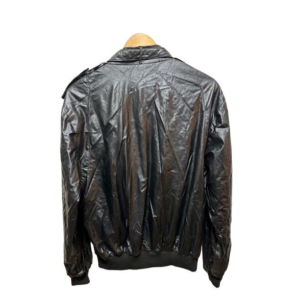 Vintage Firestone jacket bomber black VTG car racing coat sz L Swingster - Picture 2 of 8